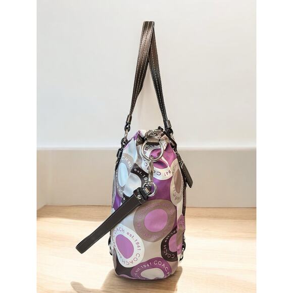 Y2K Coach F17582 Alexandra Snap Head Print Convertible Bag & Wristlet - Picture 4 of 14